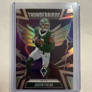 Justin Fields Panini Thunderbirds Card #40 with Green and Purple Accents